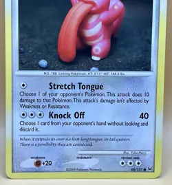 Lickitung 80/127 – Platinum (Yuka Morii Clay Art) - NM - 2009 Pokemon TCG - Image 3