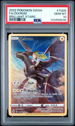 Pokemon TCG Zekrom Full Art Brilliant Stars Trainer Gallery TG05/TG30 PSA 10 - Image 1