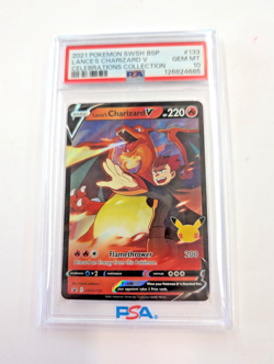 2021 Pokemon SWSH BSP Lance's Charizard V #133 Celebrations PSA 10 - Image 1