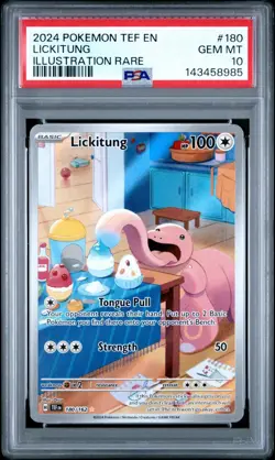 Pokemon TCG Temporal Forces Lickitung Illustratinon Rare Holo 180/162 PSA 10 - Image 1
