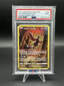PSA 9 Mint 2023 POKEMON SWSH Galarian Articuno Galarian Crown Tin #282 - Image 1