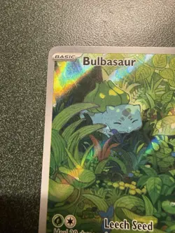 Pokemon Bulbasaur 166/165 Scarlet & Violet 151 Illustration Rare Holo Card - Image 2