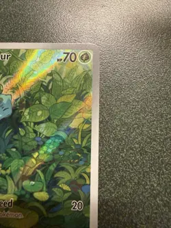 Pokemon Bulbasaur 166/165 Scarlet & Violet 151 Illustration Rare Holo Card - Image 3