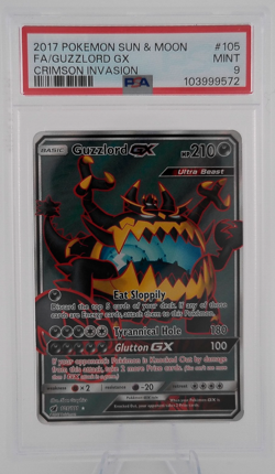 GUZZLORD GX 105 2017 Pokemon Card Sun And Moon Crimson Invasion PSA 9 - Image 1