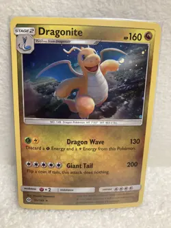 Dragonite 96/149 Pokemon Holo Sun and Moon Base TCG Trading Card NM - Image 1