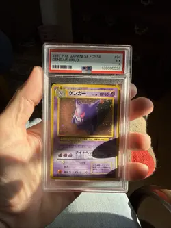 1997 Gengar #94 P.M. Japanese Fossil Holo Card PSA 5 - Image 1