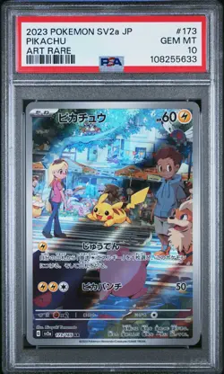 PSA 10 Pikachu 173/165 AR Pokemon 151 Scarlet & Violet Full Art Pokemon Card - Image 1