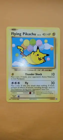 Pokemon Evolutions Flying Pikachu Card 110/108 - Image 4