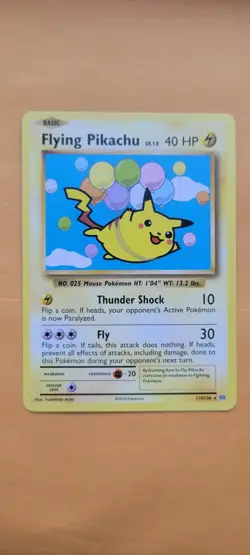 Pokemon Evolutions Flying Pikachu Card 110/108 - Image 5