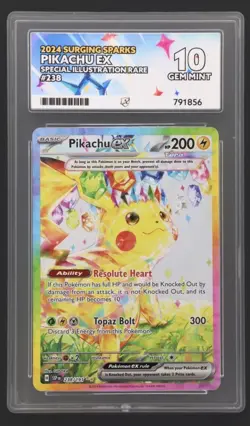 Pokemon TCG Ace 10 Pikachu EX Surging Sparks Special Illustration Card 238/191 - Image 1