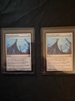 TWO Mycosynth Lattice, Darksteel, Regular, NM, never played, 2004 - Image 1