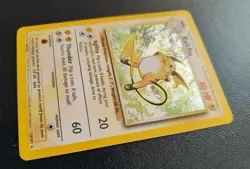 Raichu Holo Rare Pokemon-14/102-NM-WOTC Base Set 1999-Unlimited Vintage - Image 3