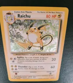 Raichu Holo Rare Pokemon-14/102-NM-WOTC Base Set 1999-Unlimited Vintage - Image 4
