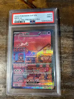 Pokemon 2023 SVP En Promo 151 Ultra Prem Coll MEW EX #053 PSA 9 Mint RARE - Image 1