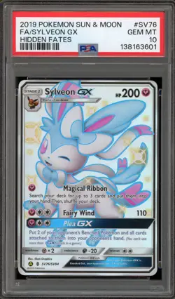 Pokemon Sylveon GX Hidden Fates Full Art #SV76 PSA 10 Gem Mint - Image 1