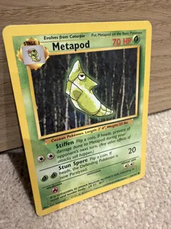 Pokemon TCG 1999 Metapod 54/102 Base Set Light Play to Near Mint - Image 3