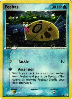 Pokemon TCG EX Hidden Legends Feebas 61/101 Reverse Holo MP - Image 1