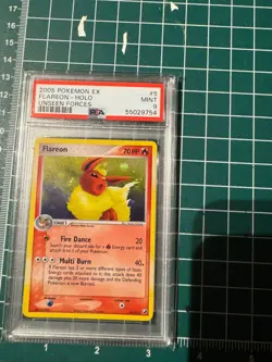 Pokemon Flareon 5/115 - PSA 9 MINT - Unseen Forces Holo Vintage Rare - Image 1