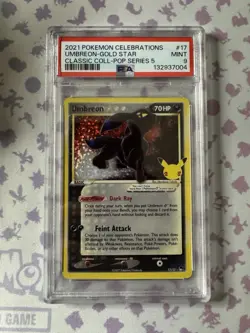 2021 Pokemon SWSH Celebrations Umbreon Classic Collection #17/17 PSA 9 - Image 1