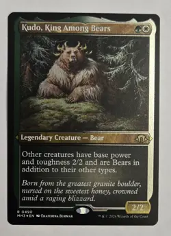 Kudo, King Among Bears (Foil Etched) - Modern Horizons 3 (MH3) Foil - Image 1
