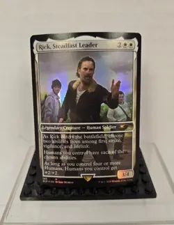 Magic the Gathering Rick, Steadfast Leader Secret Liar Walking Dead *Foil* - Image 1