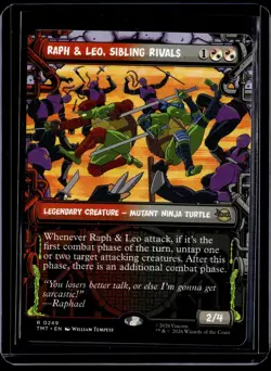 Raph & Leo, Sibling Rivals (Showcase) - 249 - TMT - NM - MTG Magic the Gathering - Image 1