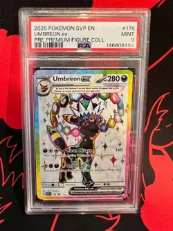 2025 POKEMON SVP PROMO PREMIUM FIGURE COLLECTION #176 UMBREON EX PSA 9 - Image 1