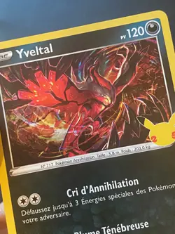 CARTE POKEMON YVELTAL 019/025 FR HOLO CELEBRATIONS - NM/M - Image 2