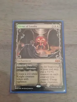 MTG Virtue of Loyalty-Foil- Card Wilds of Eldraine Set NM Condition - Image 1