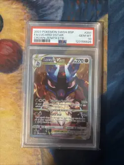 Pokemon TCG Lucario VSTAR SWSH291 PSA 10 Crown Zenith Black Star Promo Card - Image 1