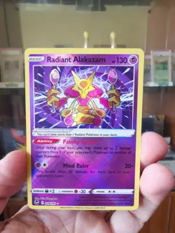 Pokemon Card RADIANT ALAKAZAM Holo Rare 059/195 SILVER TEMPEST NM/M - Image 1