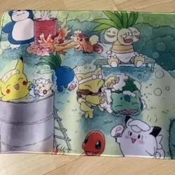 Seconds sale Pokemon Vintage Inspired Rubber Playmat Play Mat Tcg Trading Card - Image 2
