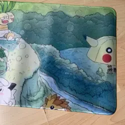 Seconds sale Pokemon Vintage Inspired Rubber Playmat Play Mat Tcg Trading Card - Image 3