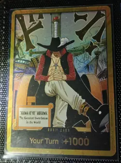 Bandai One Piece Hawk-Eye Mihawk Don!! Foil Card CCG Standard English - Image 1