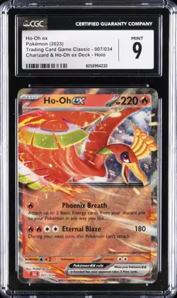 2023 POKEMON TRADING CARD GAME CLASSIC #007/034 HO-OH EX CGC 9 - Image 1