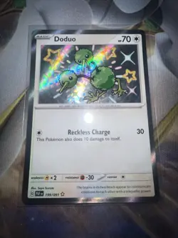 Pokemon TCG Card Doduo 199/091 Paldean Fates Baby Shiny Holo - NM - Image 1