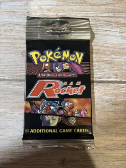 Pokemon Wizards Of The Coast Team Rocket Long Crimp Booster Pack - Image 5
