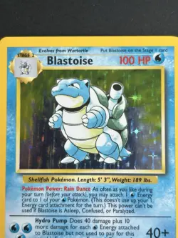 Pokemon TCG Blastoise 2/102 Base Set Holo Rare NM - Image 4