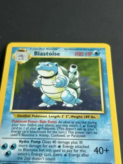 Pokemon TCG Blastoise 2/102 Base Set Holo Rare NM - Image 5
