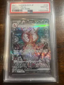 2023 Pokemon Charizard ex SAR #134/108 Ruler of the Black Flame PSA 10 GEM MINT - Image 1