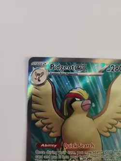 Pidgeot ex 217/197 Obsidian Flames Full Art Ultra Rare Holo Pokemon TCG 2023 NM - Image 2