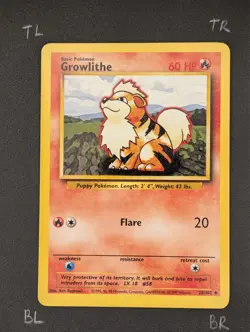 Pokemon TCG Growlithe 028/102 Base Set Regular (NM!) - Image 3