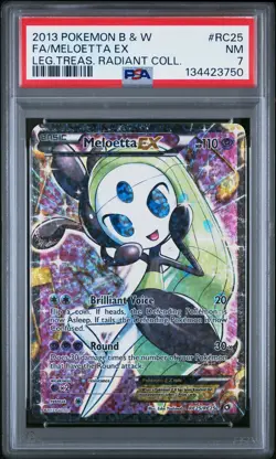 Pokemon Black & White Legendary Treasures Radiant Collection Meloetta Ex PSA 7 - Image 1