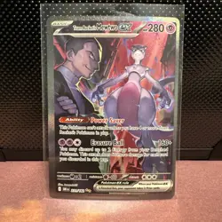 Pokemon TCG Team Rockets Mewtwo EX Special Illustration Destined Rivals - Image 1