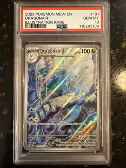 2023 POKEMON MEW EN-SCARLET & VIOLET 151 #181/165 DRAGONAIR IR PSA 10 - Image 1