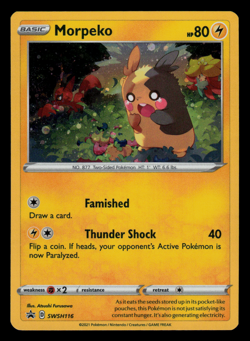 NM - Pokemon Morpeko SWSH116 Chilling Reign Blister Comsmos Holo Promo - Image 1