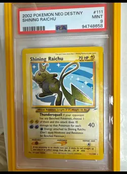 2002 POKEMON NEO DESTINY #111 SHINING RAICHU PSA 9 - Image 1