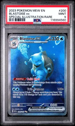 Blastoise ex 200/165 PSA 9 Special Illustration Pokemon 151 Scarlet & Violet TCG - Image 1