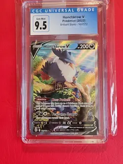 Pokemon TCG 2022 Honchkrow V Alt Art Brilliant Stars 162/172 CGC Gem Mint 9.5 - Image 1
