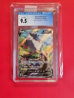 Pokemon TCG 2022 Honchkrow V Alt Art Brilliant Stars 162/172 CGC Gem Mint 9.5 - Image 2
